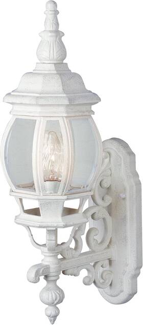 4050 Globe 736916185035 Trans Wh Transitional 1 Light Wall Lantern From Francisco Collection