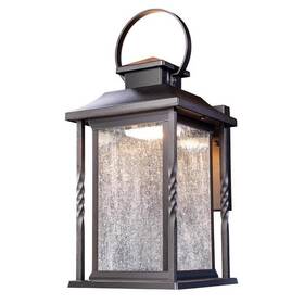 Globe-electric 058219131640 Beauregard Matte Black Dusk To Dawn Led Wall Lantern