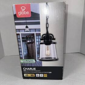 44231 Globe Electric Charlie 1-light Oil Rubbed Bronze Outdoor Hanging Pendant