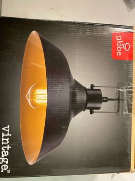 44476 Globe Electric Sutton 11 Inch Indoor/outdoor Pendant - Matte Black