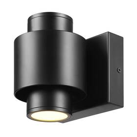 91009560 Globe Electric 6 Inch Tall Led Outdoor Wall Sconce - Black