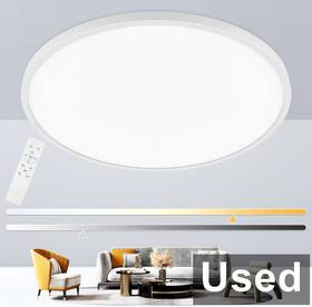 Lt0026  Glowall - 19.7 Inch Led Ceiling Light Fixture With Remote Control White