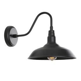 Goalplus 743307990352 Black Gooseneck Barn Light For Farmhouse 10 Inch Dome Exterior