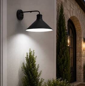 B10004p Goalplus Outdoor Gooseneck Barn Lights Pair Matte Black Farmhouse Industrial Wall Sconce