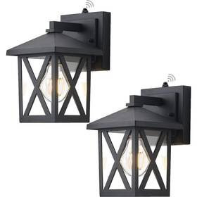 Lmms2240-dn-s-2p Goalplus Small Dusk To Dawn Outdoor Wall Coach Light Fixture Black Exterior Porch