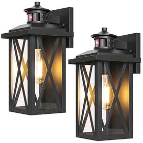 B06119pg Gobright 2-pack Motion Sensor Outdoor Wall Lights Upgraded Dusk To Dawn Light