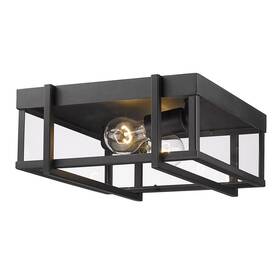 6071-ofm Golden Lighting Tribeca 2 Light 13 Inch W Outdoor Flush Mount - Natural