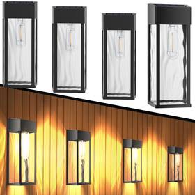 Shsl5 Goodfoever Solar Fence Lights Outdoor 4 Pack Waterproof Post Accent Light Deck Wa