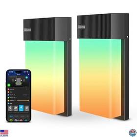 B0cv3nw398 Govee Smart Rgbic Outdoor Wall Lights 1500lm Ip65 Waterproof 45 Scene Modes 2 Pack