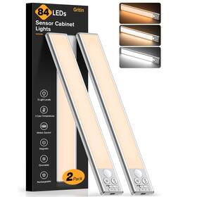B0f1c56sr1 Gritin 10.2inch Under Cabinet Lighting Rechargeable -84 Led Super Bright 3-color B0f1c56sr1 Gritin 10.2inch Under Cabinet Lighting Rechargeable -84 Led Super Bright 3-color