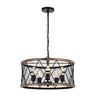 H845 Patriot Lighting Black Replica Wood Industrial Vintage Indoor Pendant Light