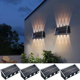 Hajinlu 789091978190 Solar Powered Wall Lights Outdoor Waterproof Up And Down Outside Led W