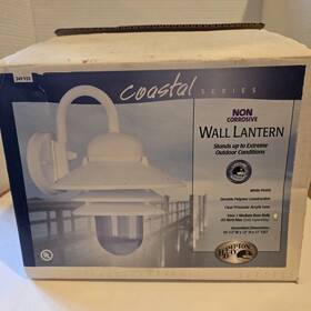 Hampton Bay 022678336878 Coastal Series Non Corrosive Wall Lantern White Finish 349 933 Nos