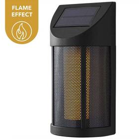 Hampton Bay 082392939106 Ambrose Solar 6 Lumens Matte Black Integrated Led Wall Lantern Sconce With