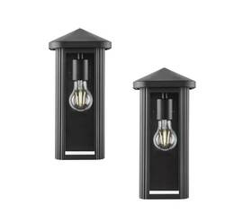 1007200944 Hampton Bay New Granby 12 Inch 1-light Black Wall Lantern With Clear Glass 2 Pack 1007200944 Hampton Bay New Granby 12 Inch 1-light Black Wall Lantern With Clear Glass 2 Pack