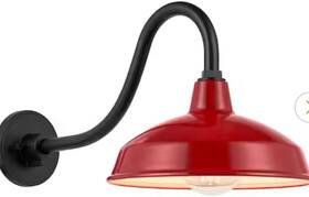 1007316182 Hampton Bay Hamptonbay 11 Inch 1-light Red Barn Outdoor Wall Lantern Sconce With Steel Shade