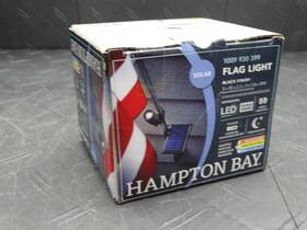 Hampton Bay 1009930399 50 Lm Black Solar White Color Changing Outdoor Led Flag Pole Light