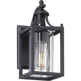 1036hbmbdi Hampton Bay Boswell Quarter 12.12 Inch 1-light Matte Black Hardwired Outdoor Lantern