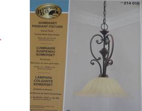 214018 Hampton Bay Lot Of 3 214 018 Somerset 1-light Pendant Fixture Bronze - Used