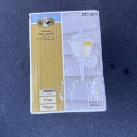 240-204 Hampton Bay Exterior Wall Lantern White Porch Light 240204