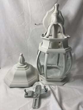 248617 Hampton Bay Alexandria Exterior Light Replacement Globe And Top No Motion Sensor