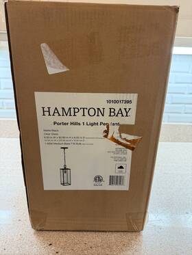 26233 Hampton Bay Porter Hills 17.16 Inch 1-light Vintage Brass Outdoor Pendant