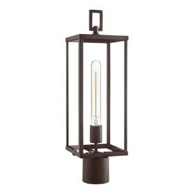 26252 Hampton Bay 20.67 Inch 1-light Bronze Steel Weather Resistant Outdoor Pier Mount