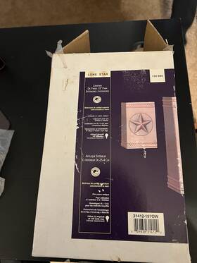 31412-1970w Hampton Bay Nib Lone Star Antique Copper Wall Sconce 10 Inch