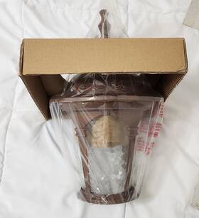 406-626 Hampton Bay Outdoor Wall Light Rustic Bronze Finish #406-626 With Bulb Nib