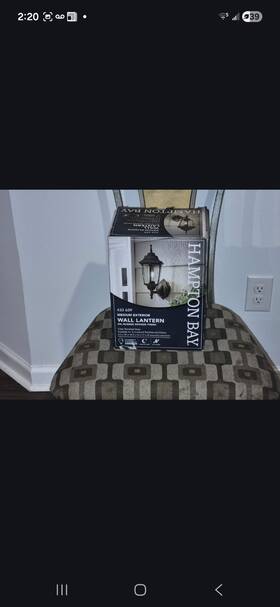433-659 Hampton Bay Medium Oil Rubbed Bronze Outdoor Wall Lantern Clear Beveled Glass