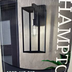 44772 Hampton Bay Hurley 19.25 Inch Matte Black Farmhouse Outdoor 1-light Wall Sconce