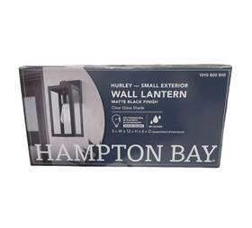 60000100 Hampton Bay Hurley 12 Inch Matte Black Hardwired Outdoor Wall Lantern