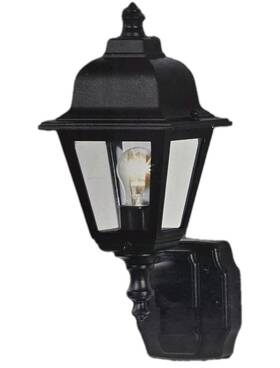 647-792 Hampton Bay 647792 Motion Activated Outdoor Die-cast Metal Wall Lantern Black