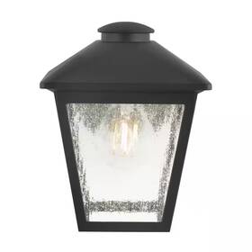 Hampton Bay 705353252075 Malena 7.83 Inch 1-light Black Hardwired Outdoor Wall Light Lantern Sconce Hampton Bay 705353252075 Malena 7.83 Inch 1-light Black Hardwired Outdoor Wall Light Lantern Sconce