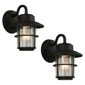 Hampton Bay 711181372960 2 Pack Outdoor Exterior Porch Light Sconce Lantern Garage Wall Lighting Fixture