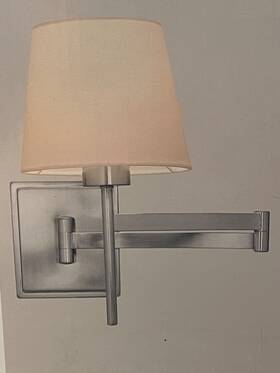 Hampton Bay 718212180204 205 188 Swing Arm Wall Sconce Lighting Brushed Nickel Finish