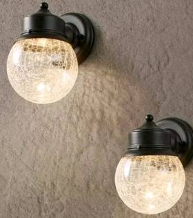 100173471 Hampton Bay 718212182307 2-pack Exterior Led Wall Lantern Sandy Black Finish Lights