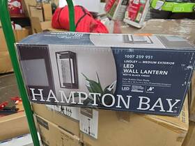 Hampton Bay 819270028405 Lindley Modern 1-light Black /brass Strap Led Outdoor Sconce Hampton Bay 819270028405 Lindley Modern 1-light Black /brass Strap Led Outdoor Sconce