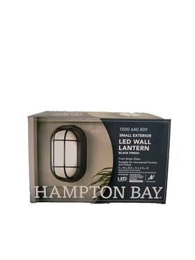 Hampton Bay 860002741420 Exterior Led Wall Light-black Finish-frosted Ribbed Glass-nib Hampton Bay 860002741420 Exterior Led Wall Light-black Finish-frosted Ribbed Glass-nib