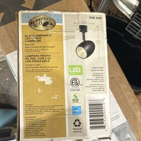 938-846 Hampton Bay Black Dimmable Led Track Light 938 846 240 Lm 5.8w Etl 938-846 Hampton Bay Black Dimmable Led Track Light 938 846 240 Lm 5.8w Etl