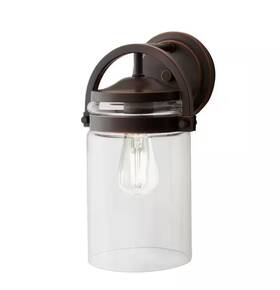 Hampton Bay 940500319612 Kinsley 1-light Oil Rubbed Bronze Outdoor Wall Lantern Sconce