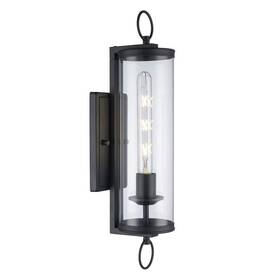 Bal-544-wall Hampton Bay Citrin 20 Inch 1-light Black Outdoor Wall Light Fixture With Clear