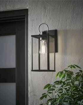 Dshd33258b Hampton Bay Rimgate 14.5 Inch Modern 1-light Black Hardwired Outdoor Wall Lantern Dshd33258b Hampton Bay Rimgate 14.5 Inch Modern 1-light Black Hardwired Outdoor Wall Lantern