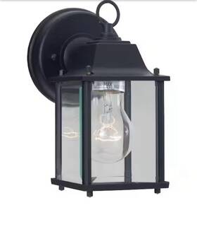 G14806-bk Hampton Bay 8.19 Inch Black Decorative Hardwired Outdoor Wall Light Lantern Coach G14806-bk Hampton Bay 8.19 Inch Black Decorative Hardwired Outdoor Wall Light Lantern Coach