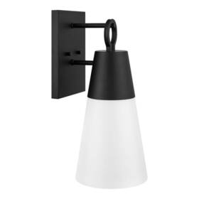Hb7105-05 Hampton Bay Duvall 18 Inch 1-light Black Outdoor Hardwired Wall Lantern Sconce