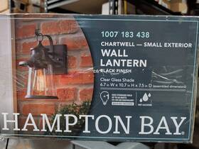 Hdp00833 Hampton Bay Chartwell 1-light Black Outdoor Wall Lantern Hdp00833 Hampton Bay Chartwell 1-light Black Outdoor Wall Lantern
