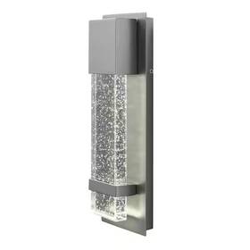 Hdp98270ss Hampton Bay Caroline Modern 1-light Silver Led Outdoor Wall Lantern Sconce With Strap