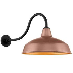 Khc1691a-3 Hampton Bay Khc1691a-3/cpr 2 Easton 14 Inch 1-light Hunter Green Barn Outdoor Wall Light Lantern