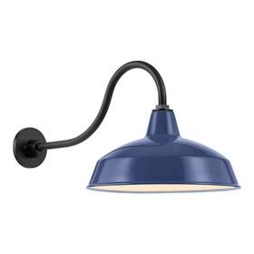 Khc1691a-3 Hampton Bay Khc1691a-3/nvb Easton 14 Inch 1-light Navy Blue Barn Outdoor Wall Light Lantern Khc1691a-3 Hampton Bay Khc1691a-3/nvb Easton 14 Inch 1-light Navy Blue Barn Outdoor Wall Light Lantern