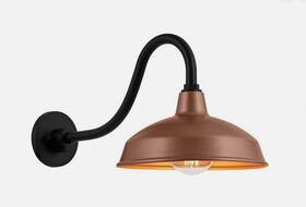 Khc1691am-01 Hampton Bay Khc1691am-01/cp 12 Inch 1-light Copper Barn Wall Lantern Sconce With Shade
